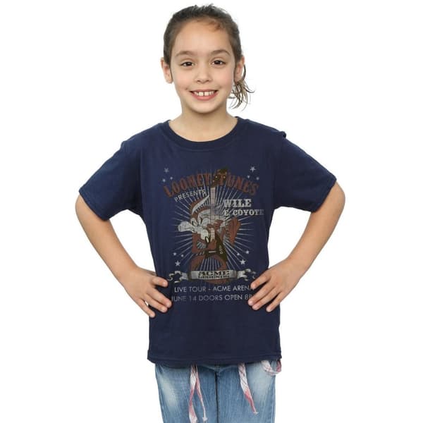 Looney Tunes Girls Wile E Coyote Guitar Cotton T-Shirt