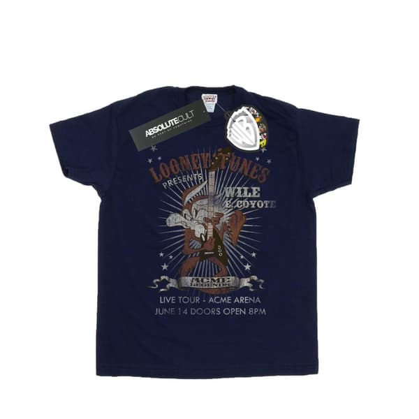 Looney Tunes Girls Wile E Coyote Guitar Cotton T-Shirt