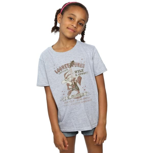 Looney Tunes Girls Wile E Coyote Guitar Cotton T-Shirt