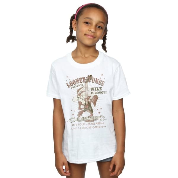 Looney Tunes Girls Wile E Coyote Guitar Cotton T-Shirt