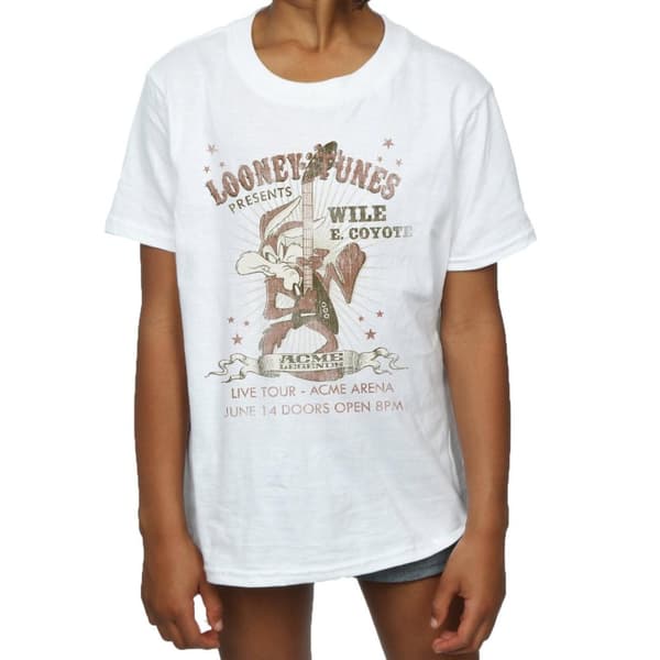 Looney Tunes Girls Wile E Coyote Guitar Cotton T-Shirt
