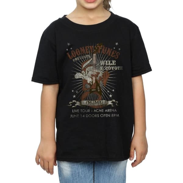 Looney Tunes Girls Wile E Coyote Guitar Cotton T-Shirt