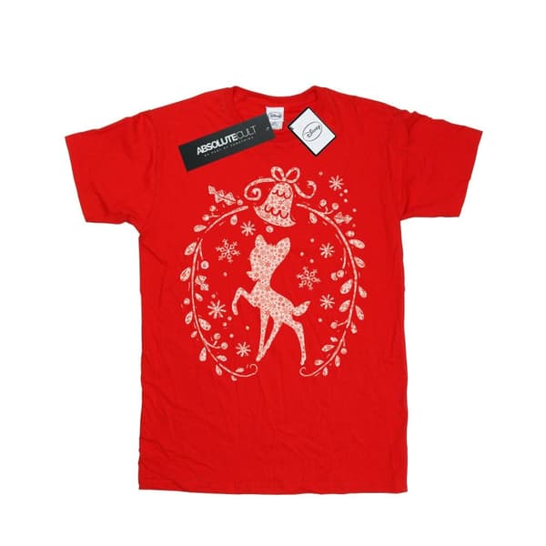 Disney Bambi - T-shirt i bomull med julkrans för flickor