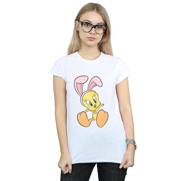 Looney Tunes Dam/Tjej Tweety Pie Bunny Ears - T-shirt i bomull