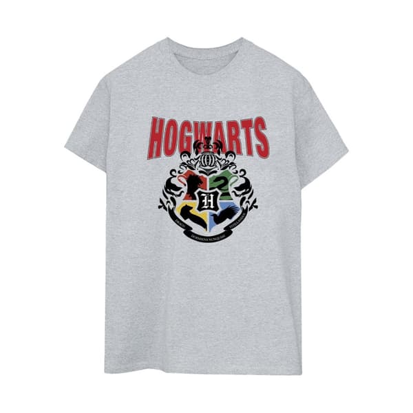 Harry Potter Dam/Tjej Hogwarts Emblem Bomull Boyfriend T-shirt