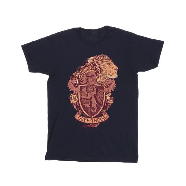 Harry Potter Gryffindor Sketch Crest T-shirt i bomull för flickor