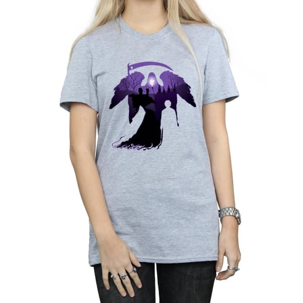 Harry Potter Womens/Ladies Graveyard Silhouette Cotton Boyfriend T-Shirt