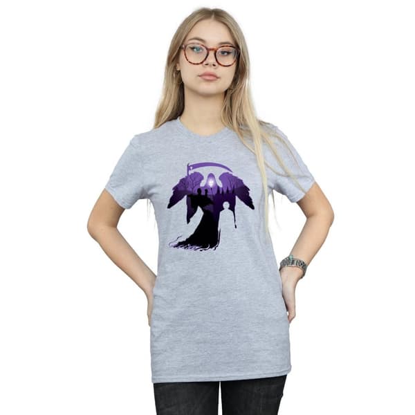 Harry Potter Womens/Ladies Graveyard Silhouette Cotton Boyfriend T-Shirt