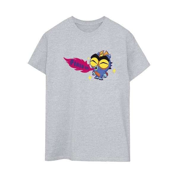 Disney Womens/Ladies Big Hero 6 Baymax Fred Fired Up Cotton Boyfriend T-Shirt