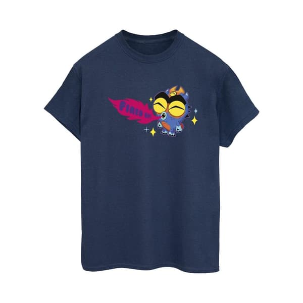 Disney Womens/Ladies Big Hero 6 Baymax Fred Fired Up Cotton Boyfriend T-Shirt