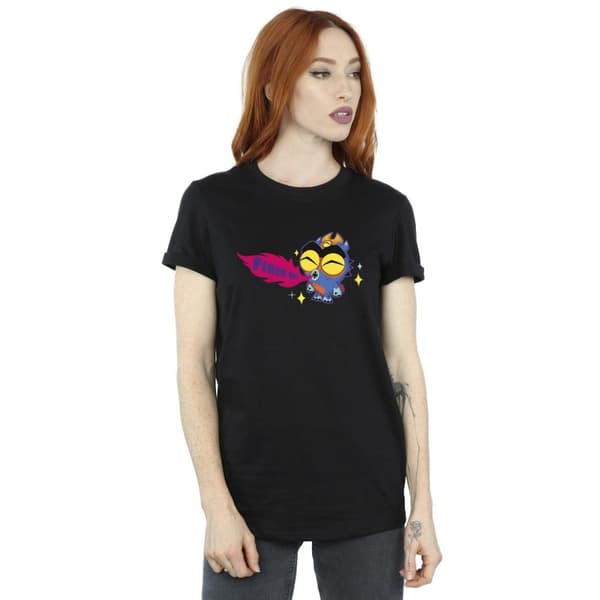 Disney Womens/Ladies Big Hero 6 Baymax Fred Fired Up Cotton Boyfriend T-Shirt