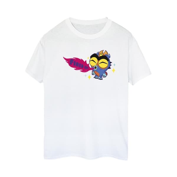 Disney Womens/Ladies Big Hero 6 Baymax Fred Fired Up Cotton Boyfriend T-Shirt