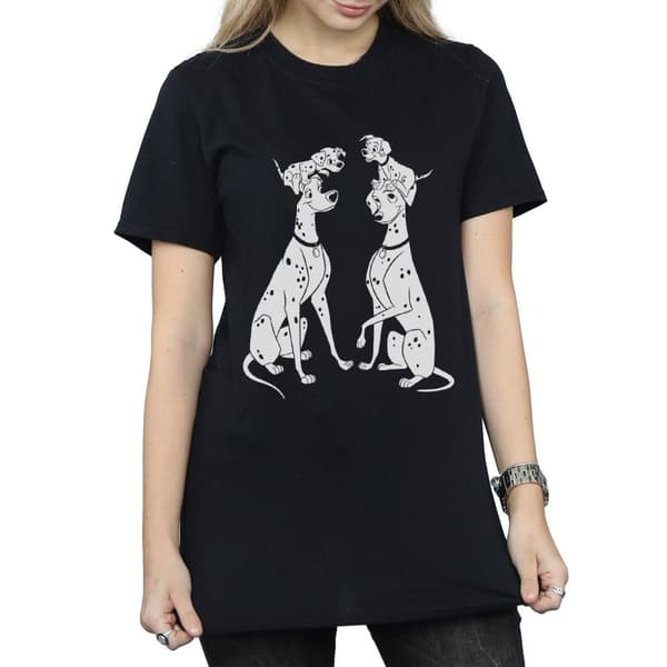 Disney Womens/Ladies 101 Dalmatians Family Cotton Boyfriend T-Shirt
