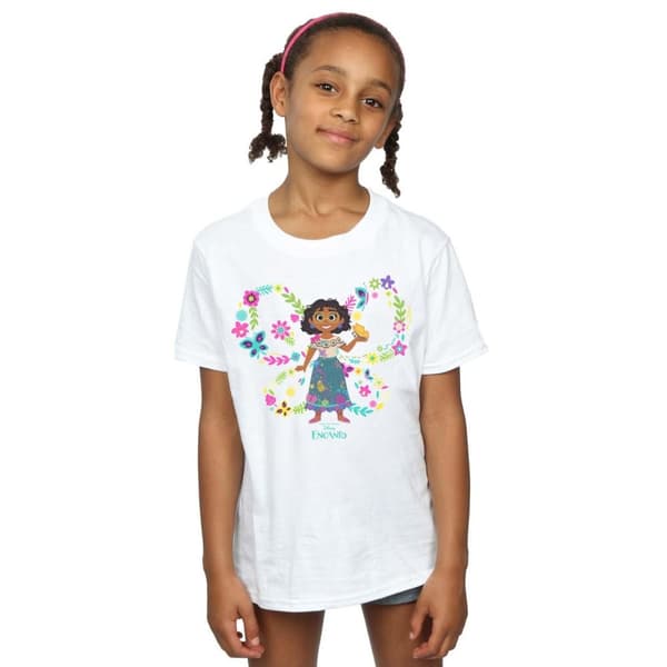 Disney Encanto Mirabel - T-shirt i bomull med fjäril för flickor