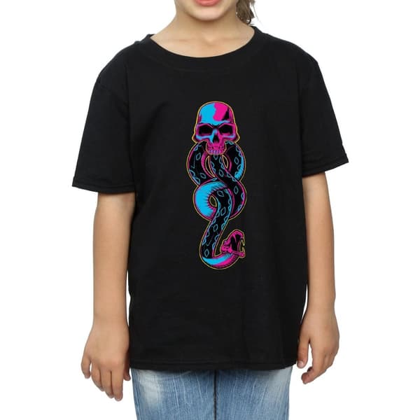 Harry Potter Girls Neon Dark Mark Cotton T-Shirt
