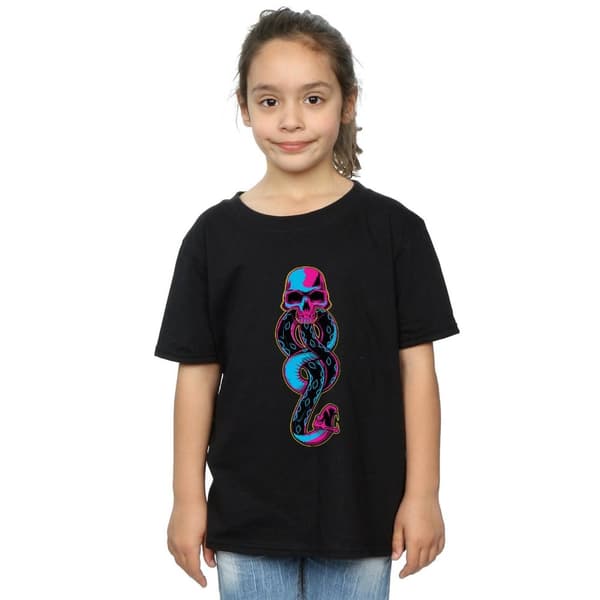 Harry Potter Girls Neon Dark Mark Cotton T-Shirt