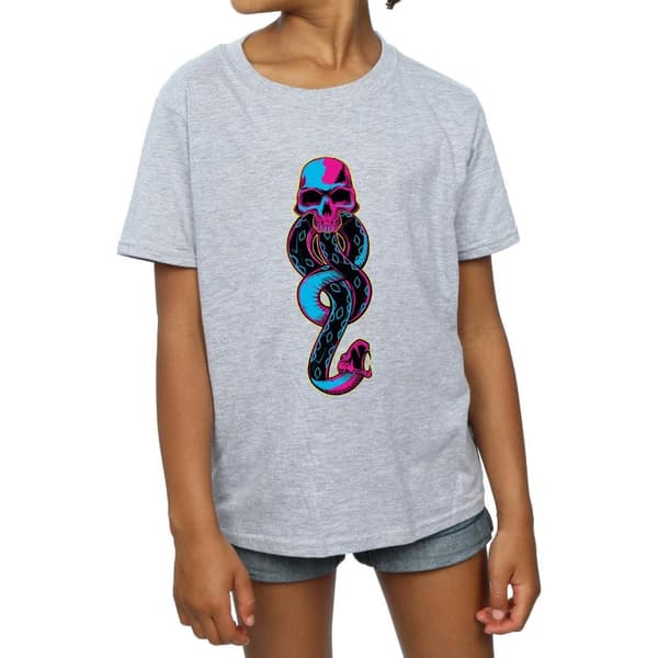 Harry Potter Girls Neon Dark Mark Cotton T-Shirt