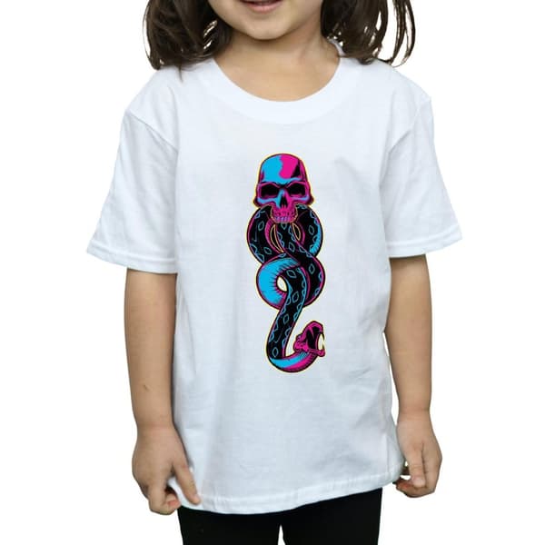 Harry Potter Girls Neon Dark Mark Cotton T-Shirt
