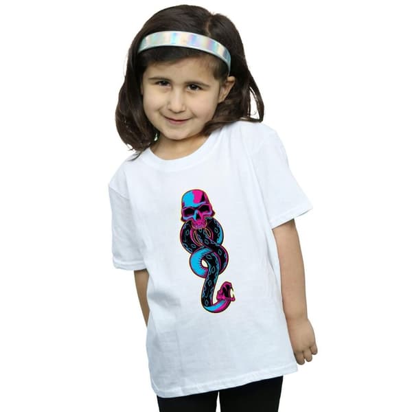 Harry Potter Girls Neon Dark Mark Cotton T-Shirt