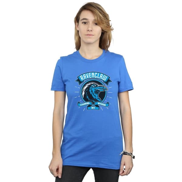 Harry Potter Dam/Lady Ravenclaw Toon Crest Boyfriend T-shirt i bomull