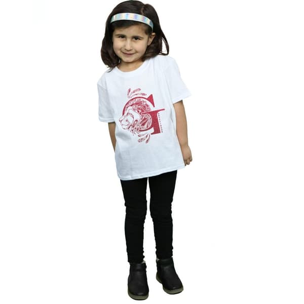 Harry Potter Girls Gryffindor Glitter Cotton T-Shirt