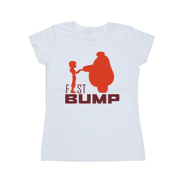 Disney Womens/Ladies Big Hero 6 Baymax Fist Bump Cutout Cotton T-Shirt White S