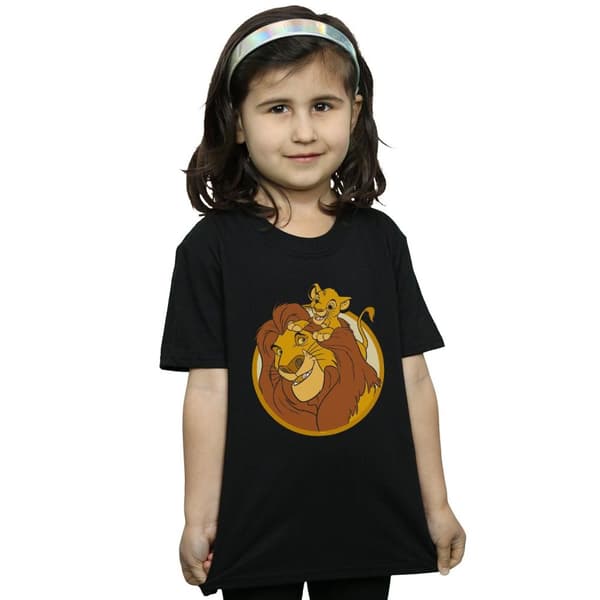 Disney Lejonkungen Mufasa och Simba T-shirt i bomull för flickor