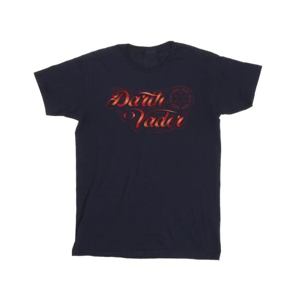Star Wars Mens Obi-Wan Kenobi Darth Vader Ribbon Font T-Shirt