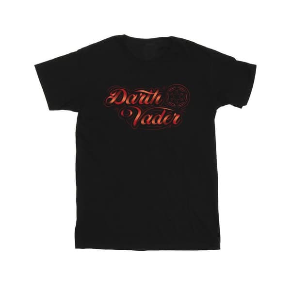 Star Wars Mens Obi-Wan Kenobi Darth Vader Ribbon Font T-Shirt