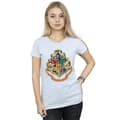 Miniatyrbillede 2 af 3: Harry Potter Womens/Ladies Hogwarts Crest Gold Ink Cotton T-Shirt