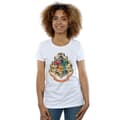 Miniatyrbillede 2 af 3: Harry Potter Womens/Ladies Hogwarts Crest Gold Ink Cotton T-Shirt