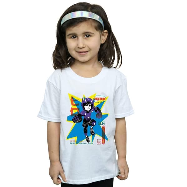 Disney Girls Big Hero 6 Hiro Anime T-shirt i bomull