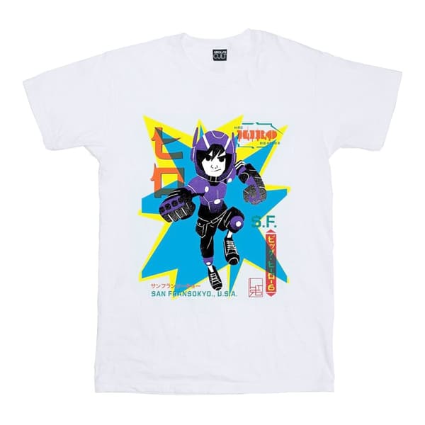 Disney Girls Big Hero 6 Hiro Anime T-shirt i bomull
