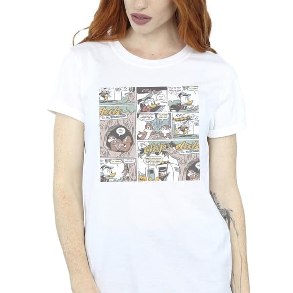 Disney Dam/dam Chip ´n Dale Comic Boyfriend T-shirt i bomull