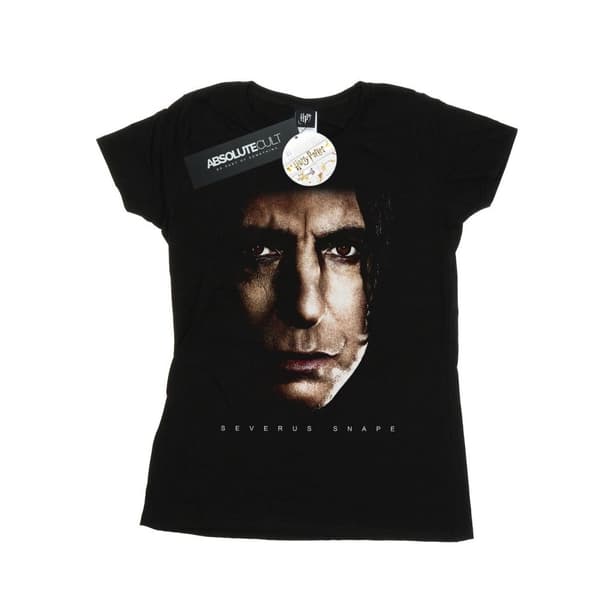 Harry Potter Dam/dam Severus Snape porträtt T-shirt i bomull Black S