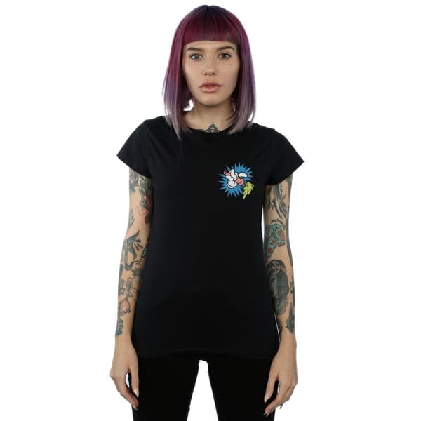 Looney Tunes Womens/Ladies Bugs Bunny Carrot Breast Print Cotton T-Shirt