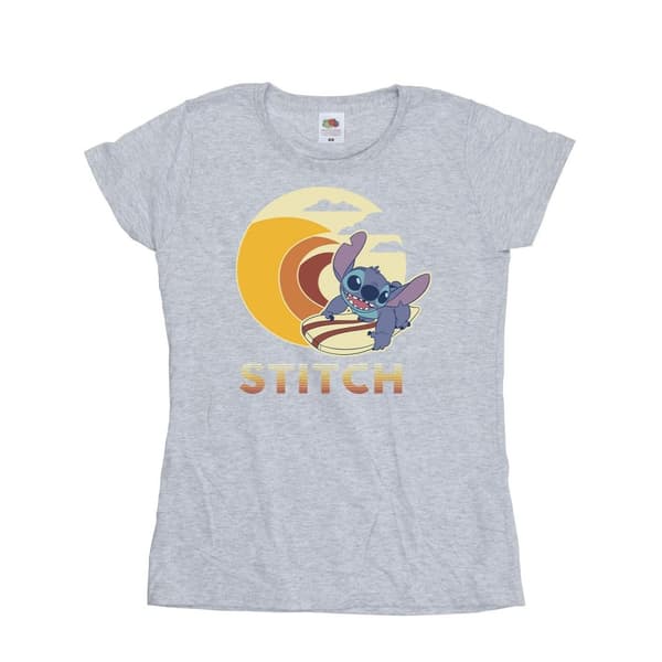 Disney Womens/Ladies Lilo & Stitch Summer Waves Cotton T-Shirt