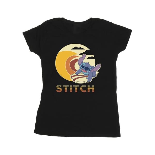 Disney Womens/Ladies Lilo & Stitch Summer Waves Cotton T-Shirt