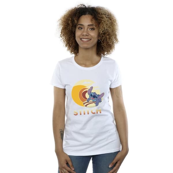 Disney Womens/Ladies Lilo & Stitch Summer Waves Cotton T-Shirt
