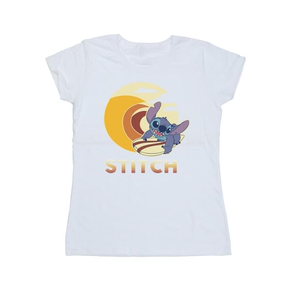 Disney Womens/Ladies Lilo & Stitch Summer Waves Cotton T-Shirt