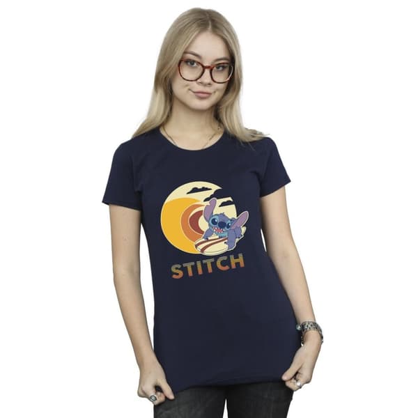 Disney Womens/Ladies Lilo & Stitch Summer Waves Cotton T-Shirt