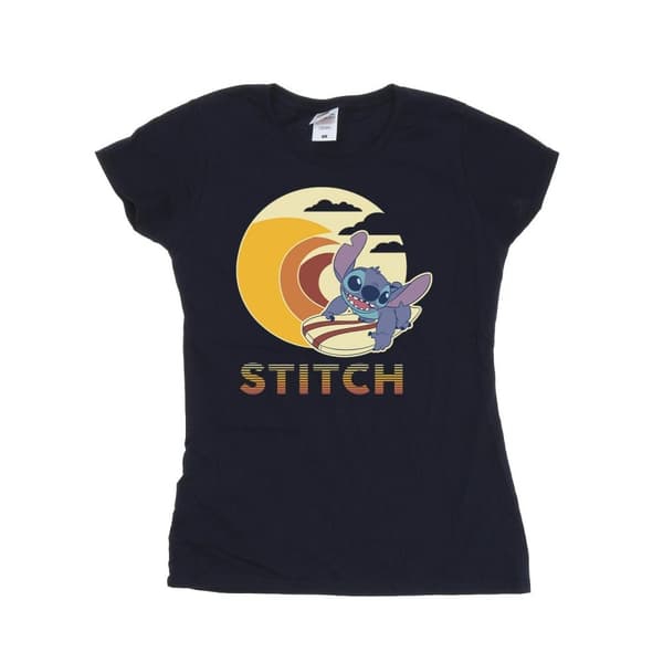 Disney Womens/Ladies Lilo & Stitch Summer Waves Cotton T-Shirt