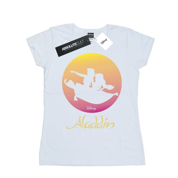 Disney Womens/Ladies Aladdin Flying Sunset Cotton T-Shirt