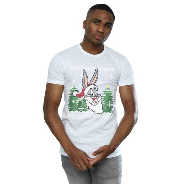 Looney Tunes Snurre Sprätt Christmas Fair Isle T-shirt för herrar