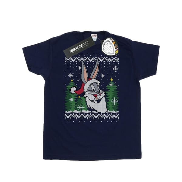 Looney Tunes Snurre Sprätt Christmas Fair Isle T-shirt för herrar