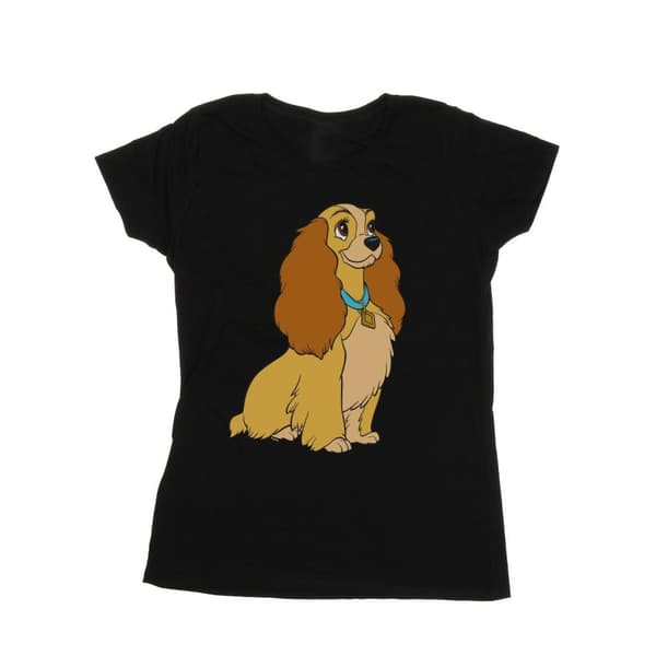 Disney Dam/Tjej Lady And The Tramp Lady Spaghetti Hjärta Bomulls-T-shirt