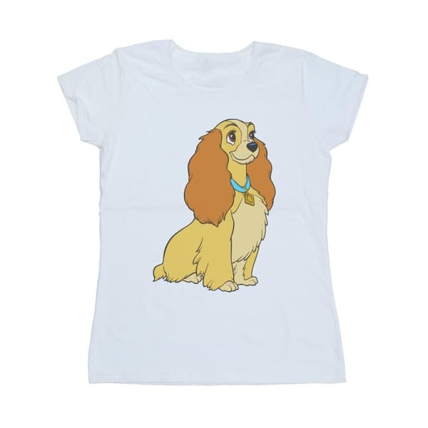 Disney Dam/Tjej Lady And The Tramp Lady Spaghetti Hjärta Bomulls-T-shirt