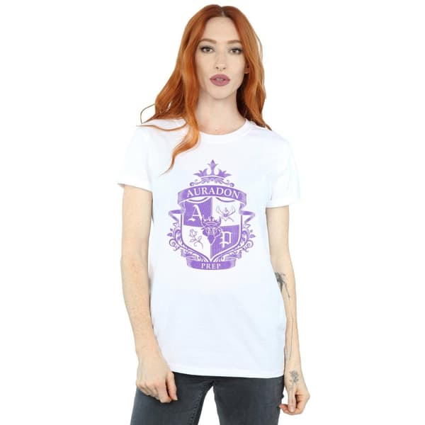 Disney Dam/kvinnor The Descendants Auradon Prep Crest Boyfriend T-shirt i bomull