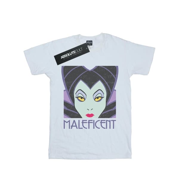 Disney Dam/Tjej - Maleficent - Boyfriend-T-shirt i bomull med avklippt huvud