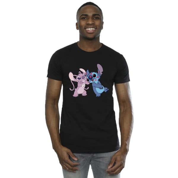 Disney Mens Lilo & Stitch Kisses T-Shirt